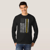 ロボティクス技術者アメリカ国旗エンジニアリング卒業生 Tシャツ (正面フル)