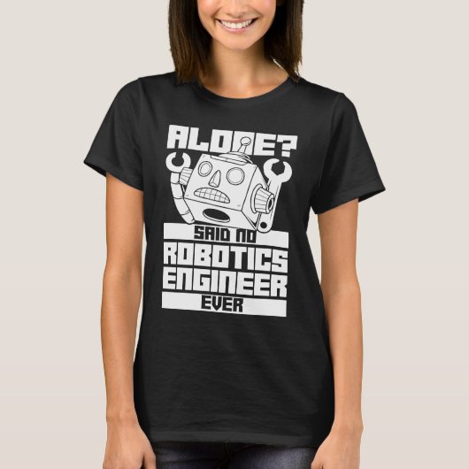 ロボティクス技術者人工知能ロボ Tシャツ (正面)