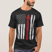 ロボティクス米国旗ロボット Tシャツ (正面)