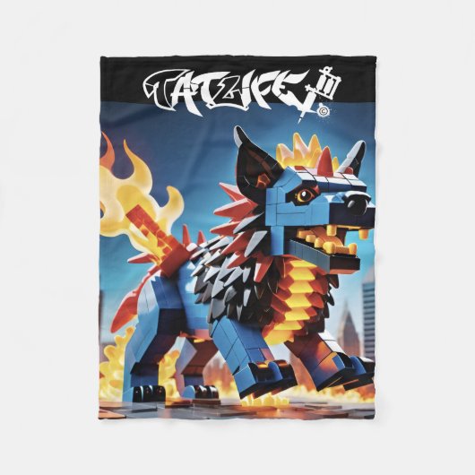 ロボブロックアップフリースブランケット フリースブランケット (正面)