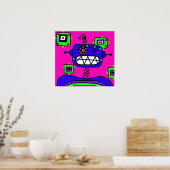 ロボポップ・アートのット ポスター (キッチン)