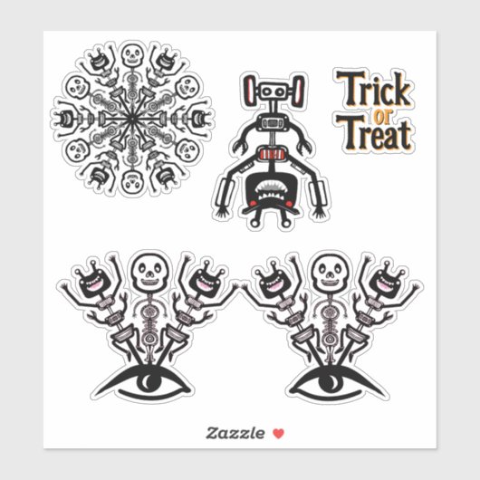 ロボモンスターのトリックオアトリート シール (シート)