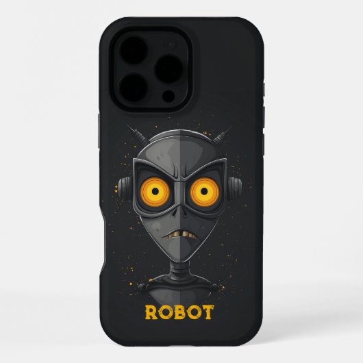 ロボ怒ットブラック iPhoneケース (裏面)