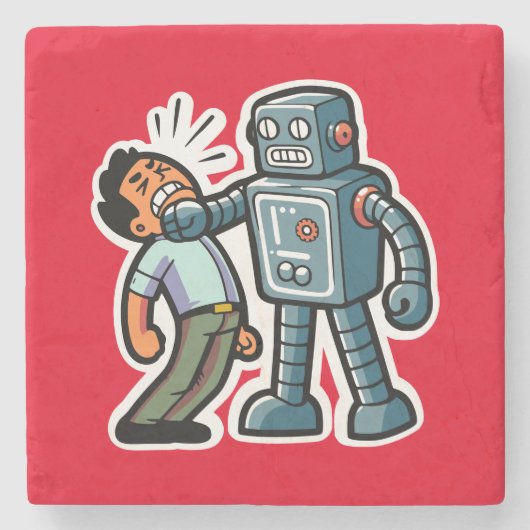 ロボ怒ット ストーンコースター (正面)