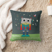 ロボ鮮やか読ットの枕を追加したカスタム引用文 クッション (ブランケット)