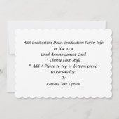 ロボ-X9 ロボット 卒業写真 フレーム 招待状 (裏面)