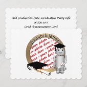 ロボ-X9 ロボット 卒業写真 フレーム 招待状 (正面/裏面)