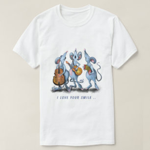 ロマおもしろいンティックマウスバンド-テキストの追加 Tシャツ