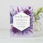 ロマお洒落ンスパープルフローラ結婚ズ セーブザデート (スタンド正面)