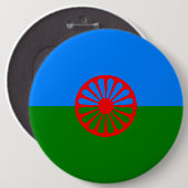 ロマイ国旗のピンバックボタン 缶バッジ (正面&裏面)