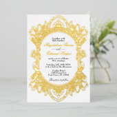 ロマエレガントビクトリアンス華美フレ結婚ーム 箔招待状 (立ち正面)