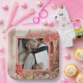 ロマエレガントモダント結婚ス ペーパープレート (パーティー)