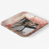 ロマエレガントモダント結婚ス ペーパープレート (傾斜あり)