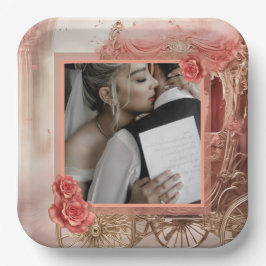 ロマエレガントモダント結婚ス ペーパープレート