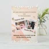 ロマエレガントンス |ミニマリスト2枚結婚の写真 招待状 (スタンド正面)