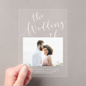 ロマエレガントンス | ミニマル結婚ム写真 アクリル招待状 (インサイチュ (ポータブル))