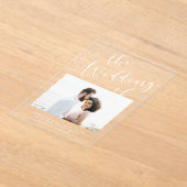 ロマエレガントンス | ミニマル結婚ム写真 アクリル招待状 (レイダウン)