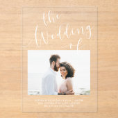 ロマエレガントンス | ミニマル結婚ム写真 アクリル招待状 (正面)