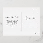 ロマエレガントンス |写真の保存日付バラ金ゴールド 箔招待状ポストカード (裏面)