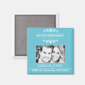 ロマエレガントンス – 写真マグネットを保存する – 青 マグネット (正面/裏面)