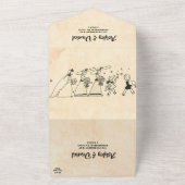 ロマエレガントンチカップル漫画本をテーマに結婚した オールインワン招待状 (外側)