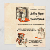 ロマエレガントンチカップル漫画本をテーマに結婚した 招待状 (正面/裏面)