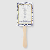 ロマエレガントンチネイビー青金ゴールドボタニッ結婚クス ハンドファン (裏面)