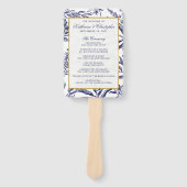 ロマエレガントンチネイビー青金ゴールドボタニッ結婚クス ハンドファン (正面)