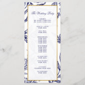 ロマエレガントンチネイビー青金ゴールドボタニッ結婚クス プログラム (裏面)