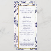 ロマエレガントンチネイビー青金ゴールドボタニッ結婚クス プログラム (正面/裏面)