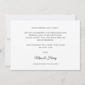 ロマエレガント救ン結婚トの新しい日 案内状 (裏面)