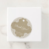 ロマエレガント素朴ンスホワイトレース&クラフト結婚ズ フェイバータグ (インサイチュ)