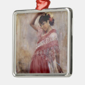 ロマニジプシーウーマン踊り(by Albert Edelfeel) メタルオーナメント (左)