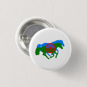 ロマニジプシー国旗と馬のボタン 缶バッジ (正面&裏面)