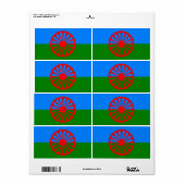 ロマニジプシー国旗 ラベル (フルシート)