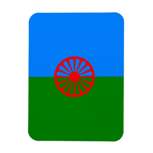 ロマニー国旗のマグネット マグネット (縦)