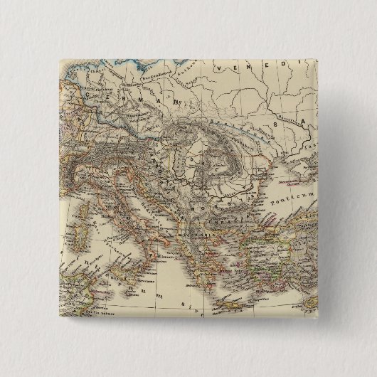 ロマヌム帝国はベロに入る 缶バッジ (正面)