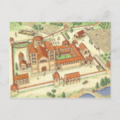 ロマネスク様式の修道院。モデル ポストカード (正面)