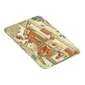 ロマネスク様式の修道院。モデル マグネット (右側)