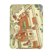 ロマネスク様式の修道院。モデル マグネット (縦)