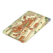 ロマネスク様式の修道院。モデル マグネット (左側)