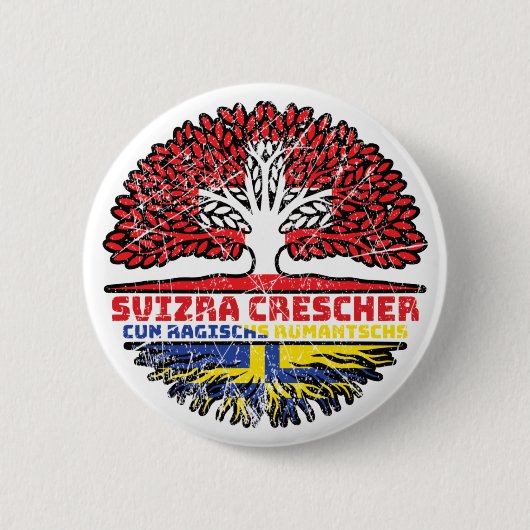 ロマネンラトロマニッシュグラウブンディッシュグラウブンデンバウム 缶バッジ (正面)