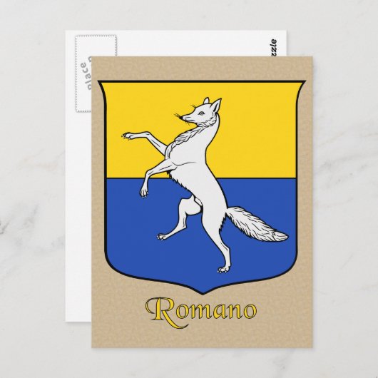 ロマノファミリーヘラルディックシールド ポストカード (正面/裏面)