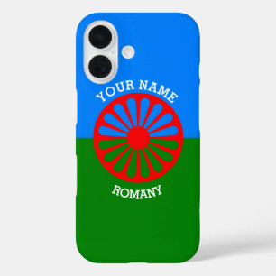 ロマパーソナライズされたー・ジプシーの公式トラベラーズ国旗 iPhone 16ケース