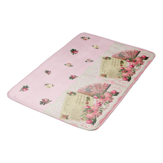 ロマビクトリアンンス – アンティークファン、ヴィンテージはがき バスマット (アングル)