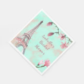 ロマフランスのンスパリマグノリアブライダルシャワー スタンダードランチョンナプキン (角)