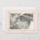 ロマフランスのンス結婚サンキュー赤面ID870 サンキューカード (正面)