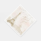 ロマフランスのンス結婚サンキュー赤面ID870 スタンダードランチョンナプキン (角)