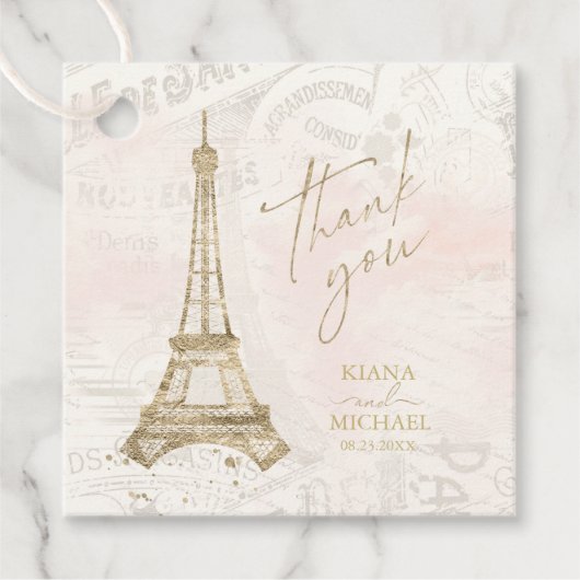 ロマフランスのンス結婚サンキュー赤面ID870 フェイバータグ (正面)