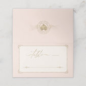 ロマフランスのンス結婚ハートの金ゴールドID870 プレイスカード (外部開封)